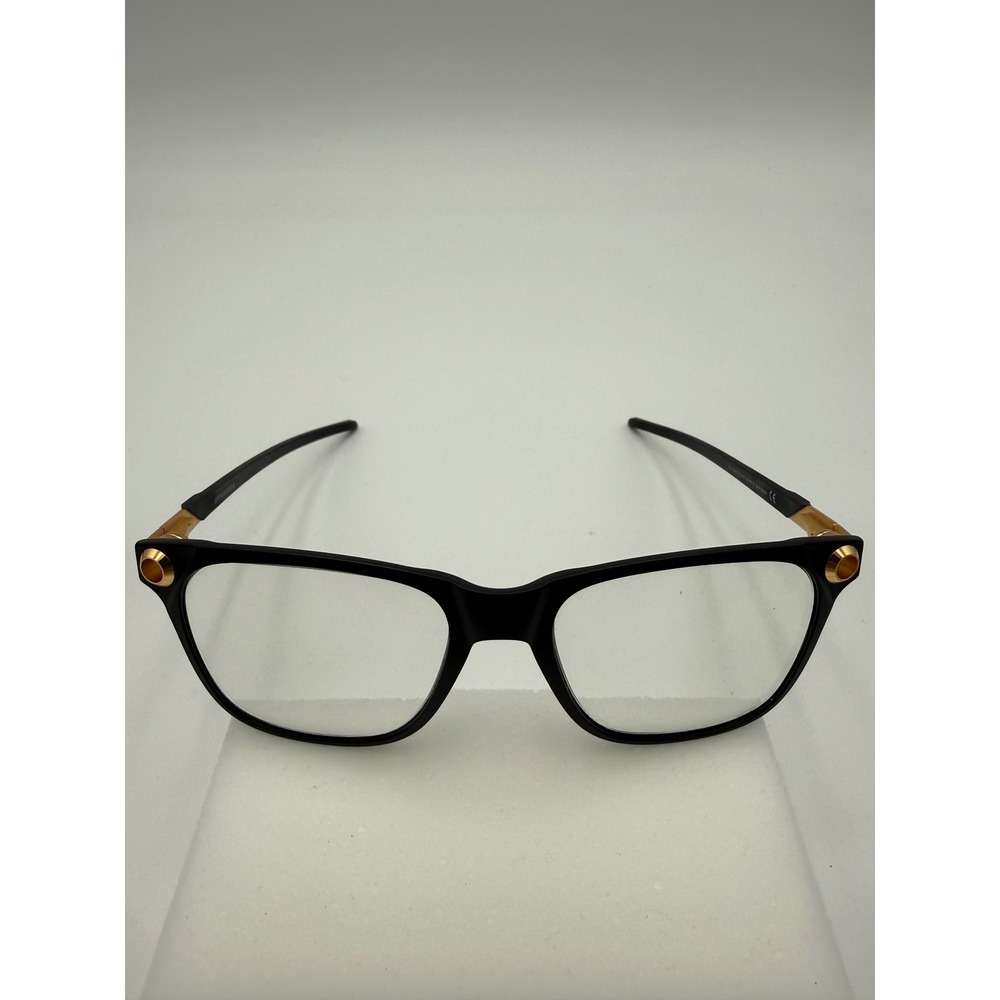 Oakley Apparition Eyeglasses Mens 55mm Satin Black Excellent Gold Accents OX8152
